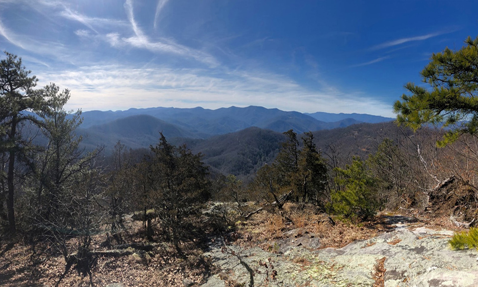Mountaintop view of Cedar Knob Nexus